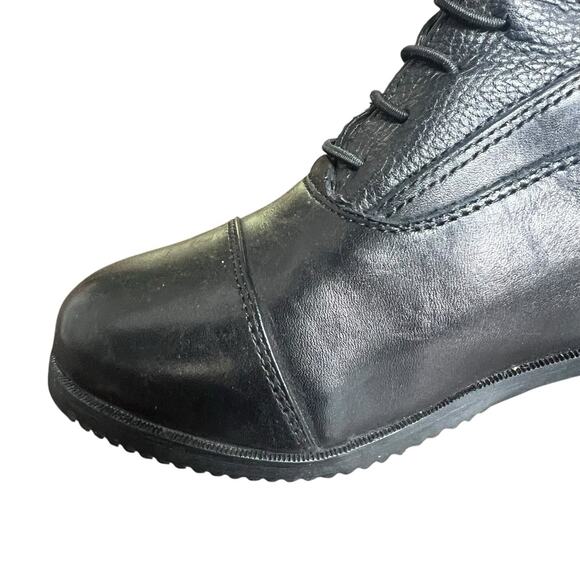 Ovation Girls Black Leather Flex Sport Field Boot Sz 2 Regular Equestrian Riding - Picture 5 of 16